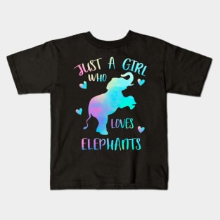 Just a girl who loves elephants Kids T-Shirt